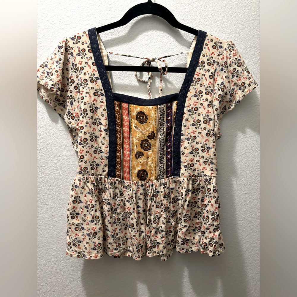 Fun for Spring & Summer Maurice’s Mixed Floral Flutter Sleeve Boho Top